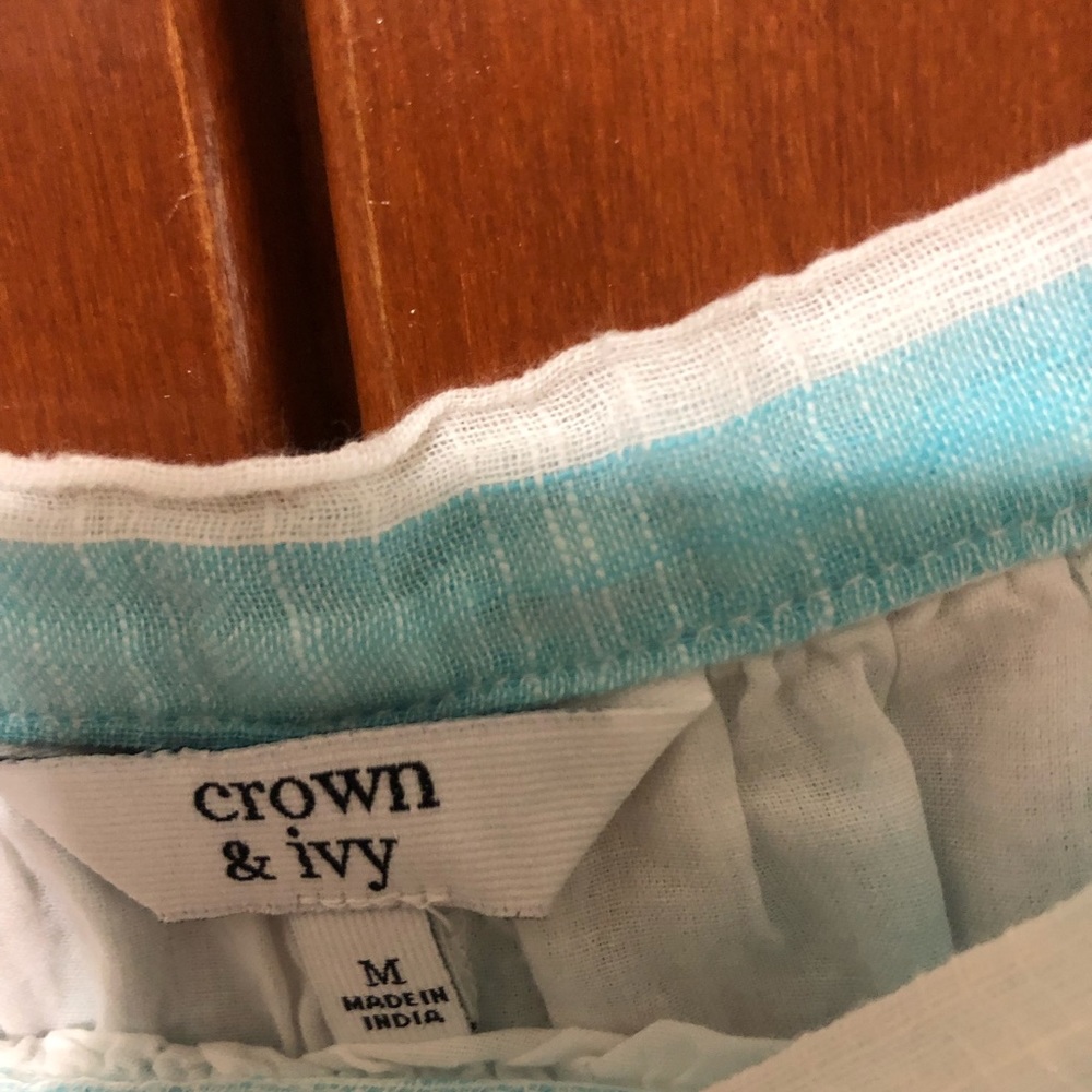 Crown and Ivy 2 Blue Striped Dress Size Medium NWT - Picture 5 of 9